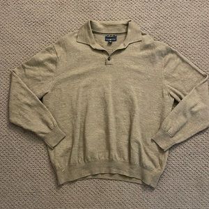 Club Room Estate Merino 100% Merino Wool Button Collar Sweater, Size XL